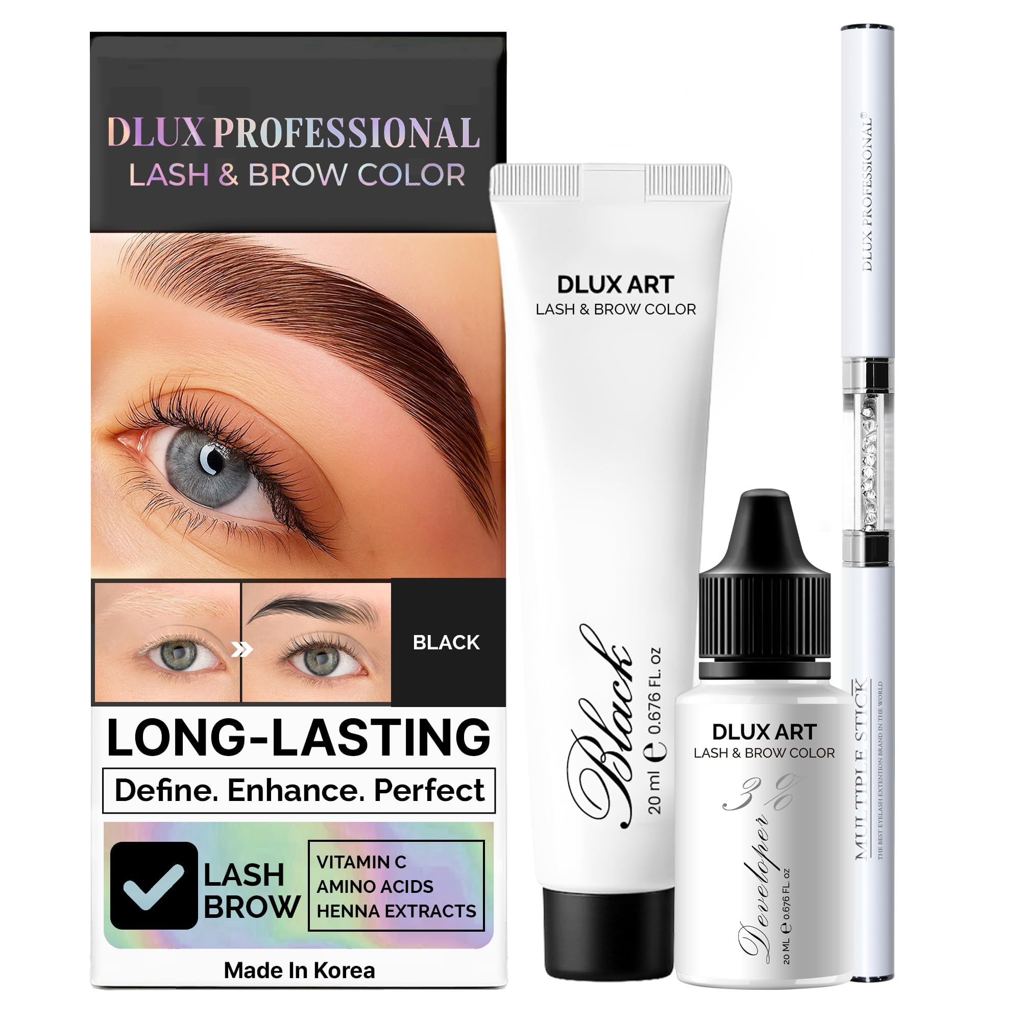 DLUX PROFESSIONAL front packaging showing kit and brand benefits