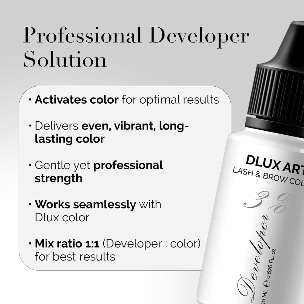 DLUX PROFESSIONAL product label close-up listing gentle formula ingredients