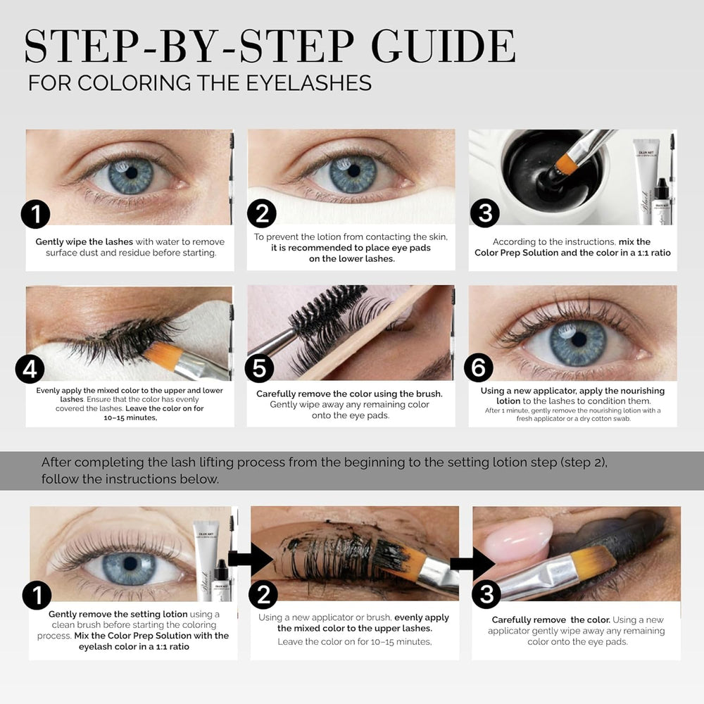 DLUX PROFESSIONAL included mixing spatula and applicator brush for precise tinting