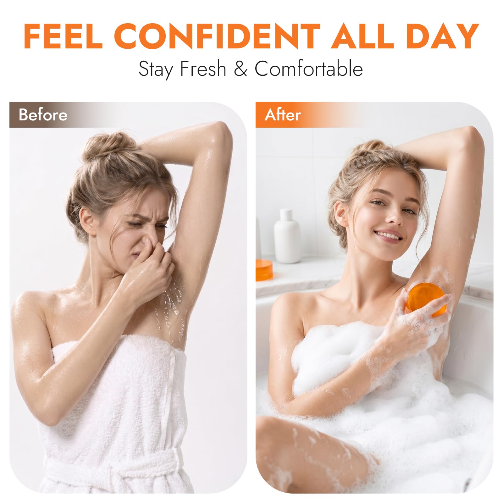 DLWUEN soap in shower scene illustrating effective post-workout freshness