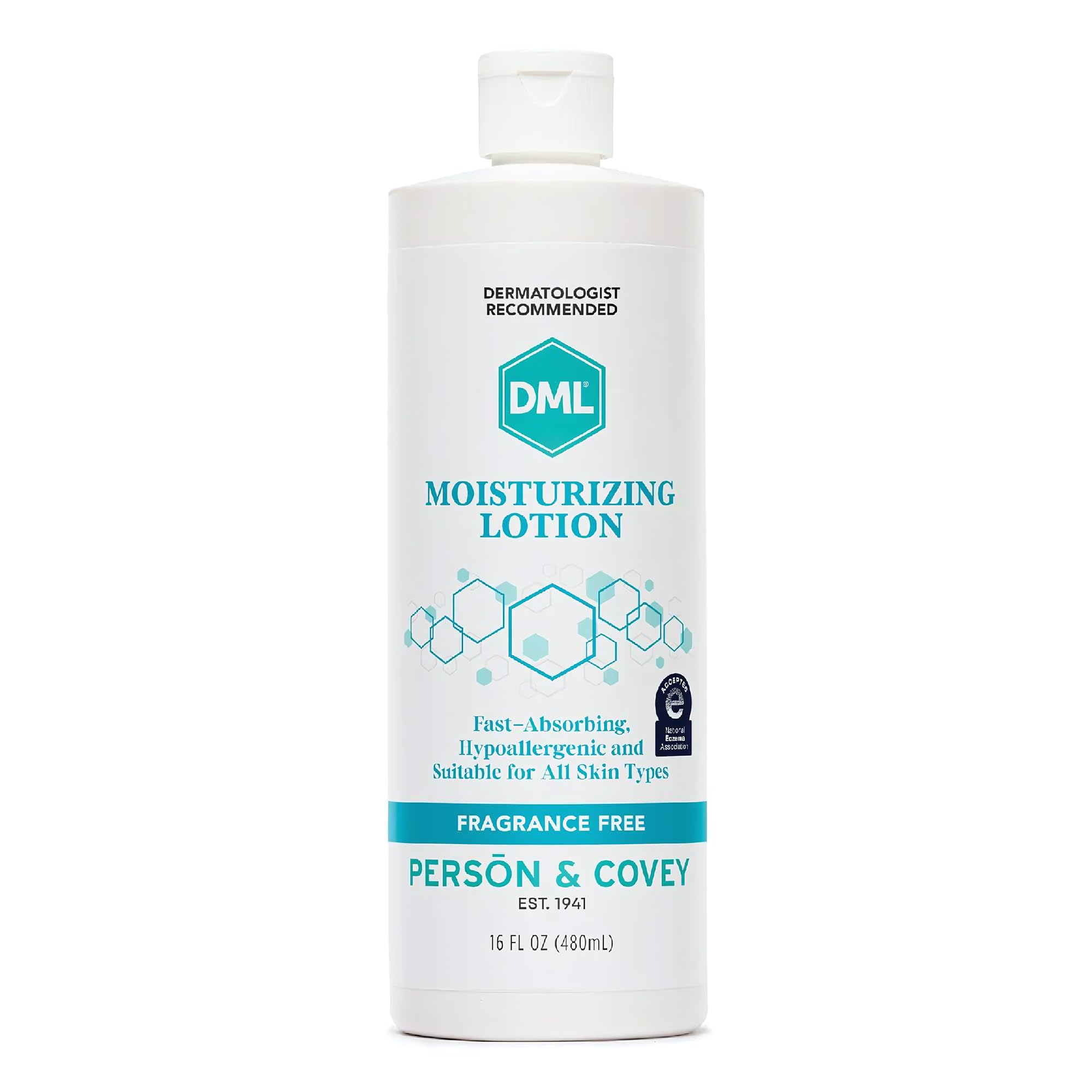 DML front packaging showing 16 oz bottle and clear labeling benefit