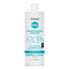 DML front packaging showing 16 oz bottle and clear labeling benefit