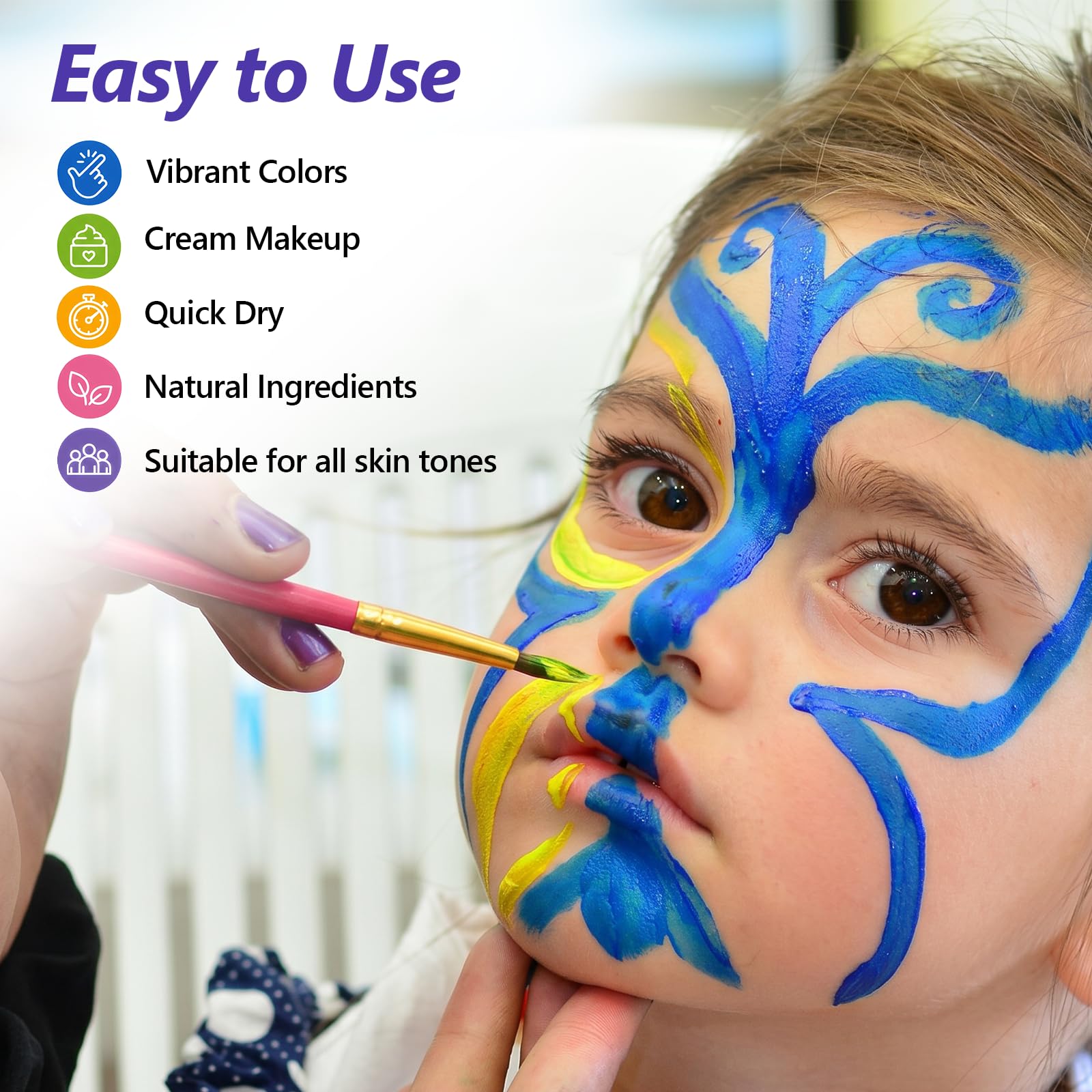 Dmsky paint blended with sponge for smooth body coverage