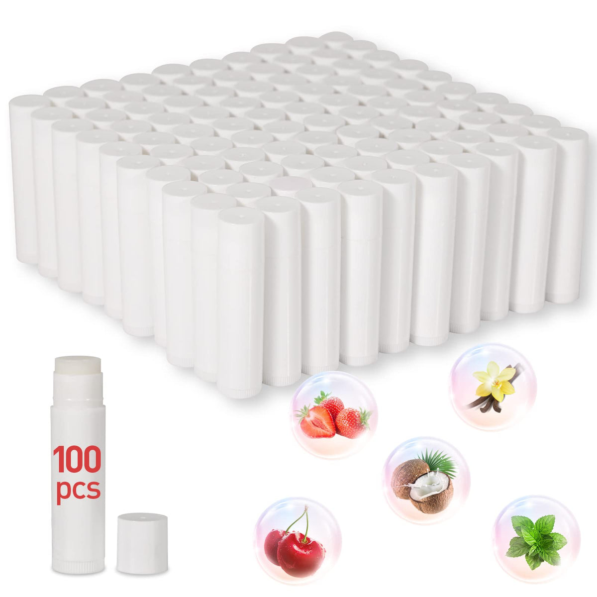 Dmsky front packaging showing tidy 100-pack and included labels for easy branding