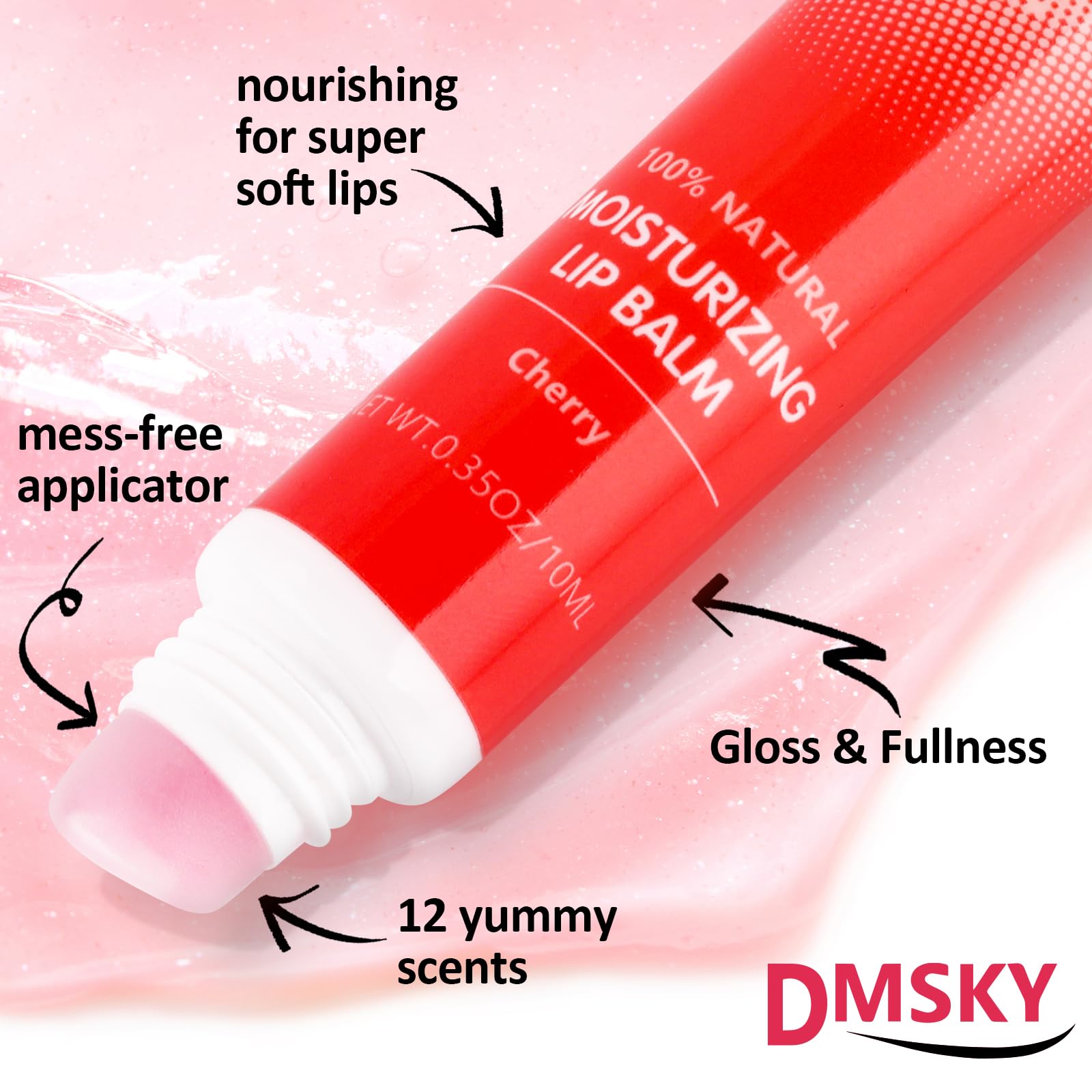 Dmsky label and ingredients view emphasizing hydrating natural components