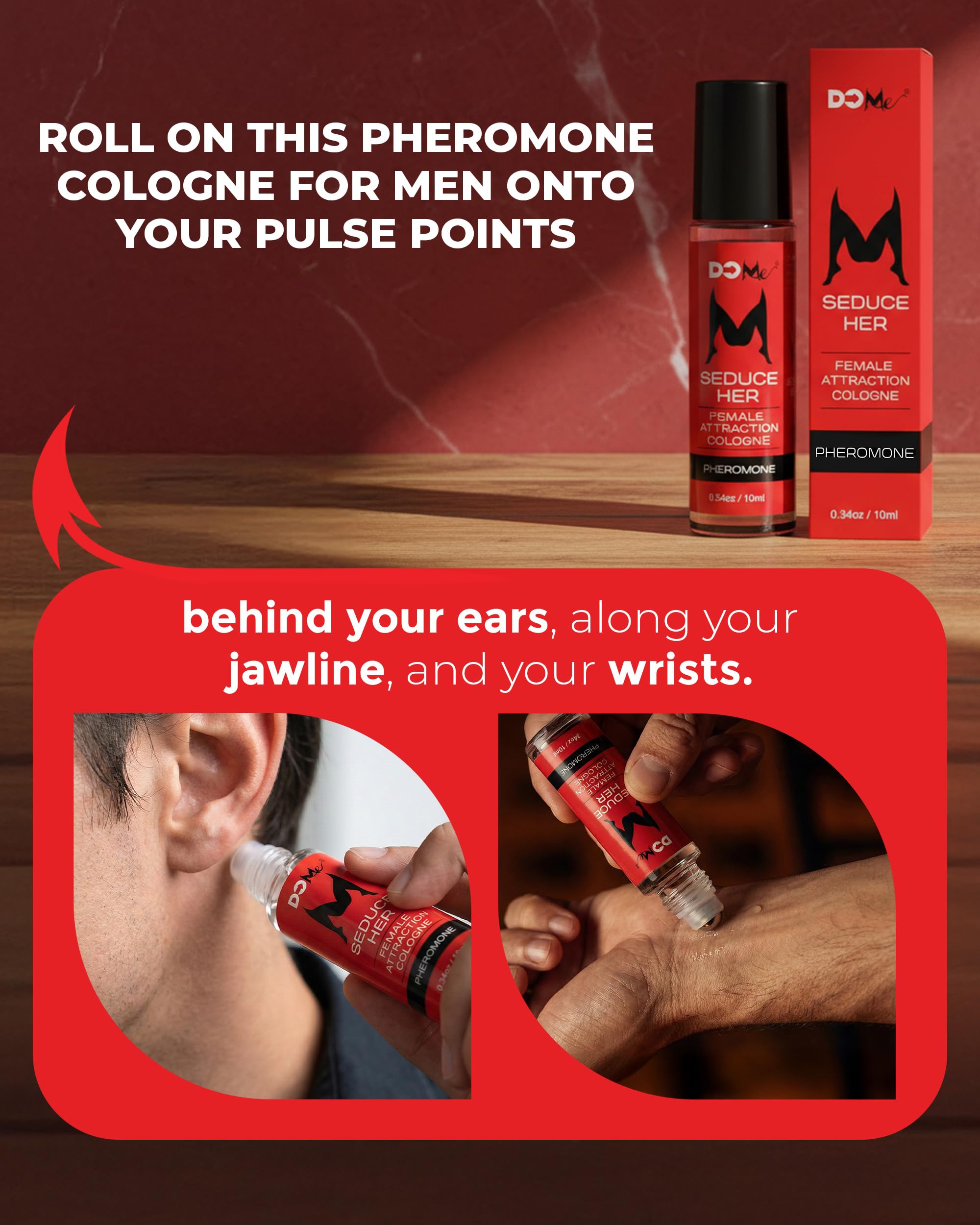 Do Me applied behind ear in lifestyle scene showing discreet confidence boost benefit