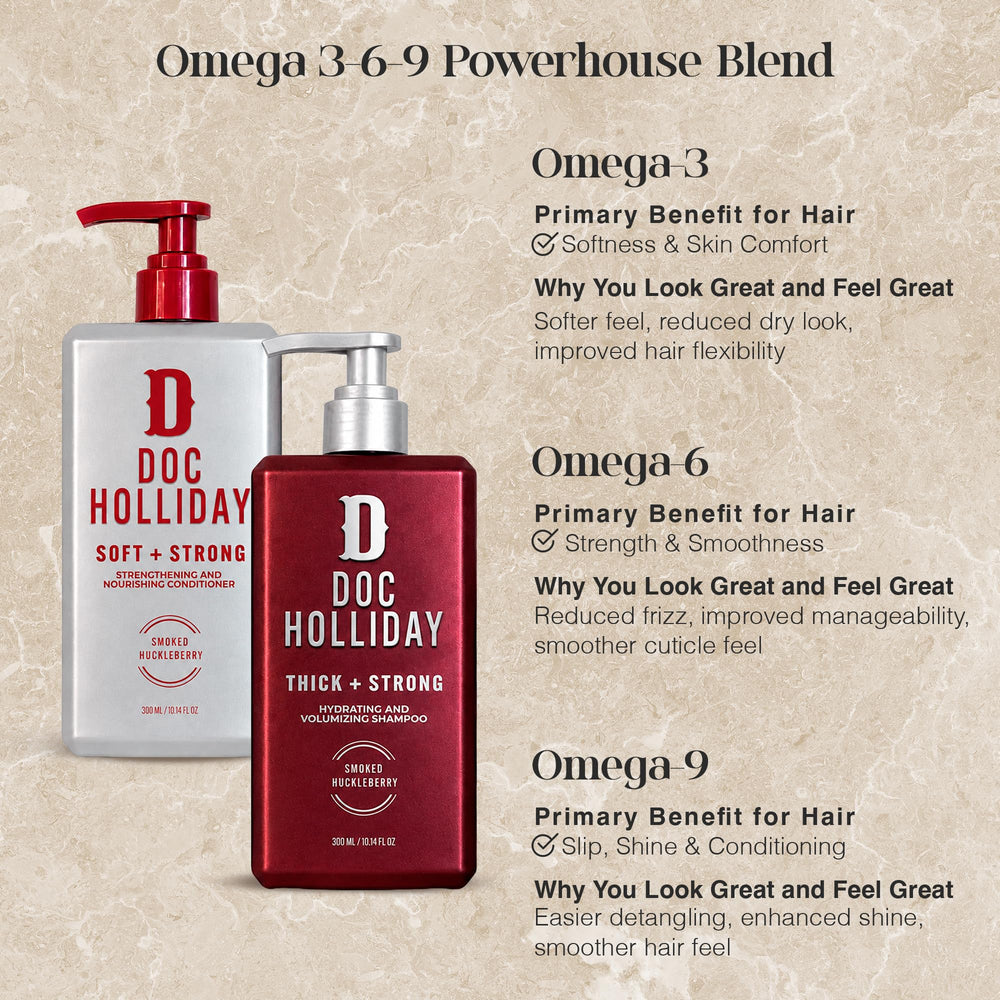 DOC HOLLIDAY in-shower use showing product performance and easy rinse benefit