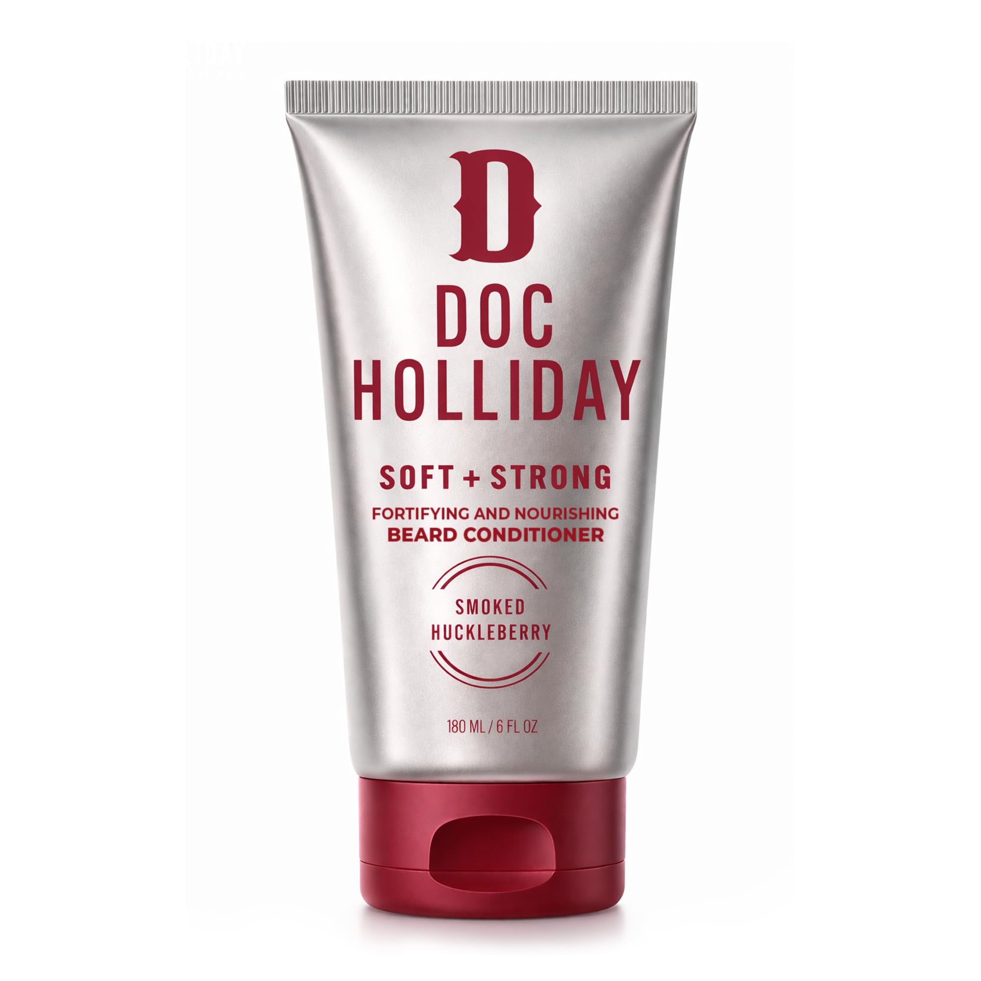 DOC HOLLIDAY front packaging showing product and benefit: softens beard