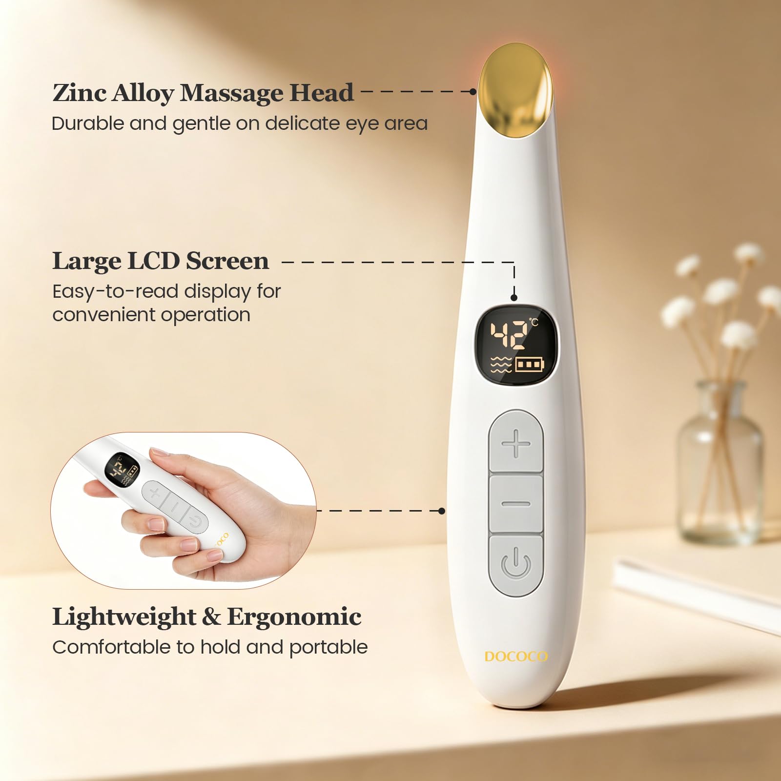 DOCOCO wand on dressing table with skincare indicating everyday routine benefit easy access