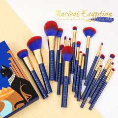 docolor brushes laid out full set displaying variety and readiness for any makeup look