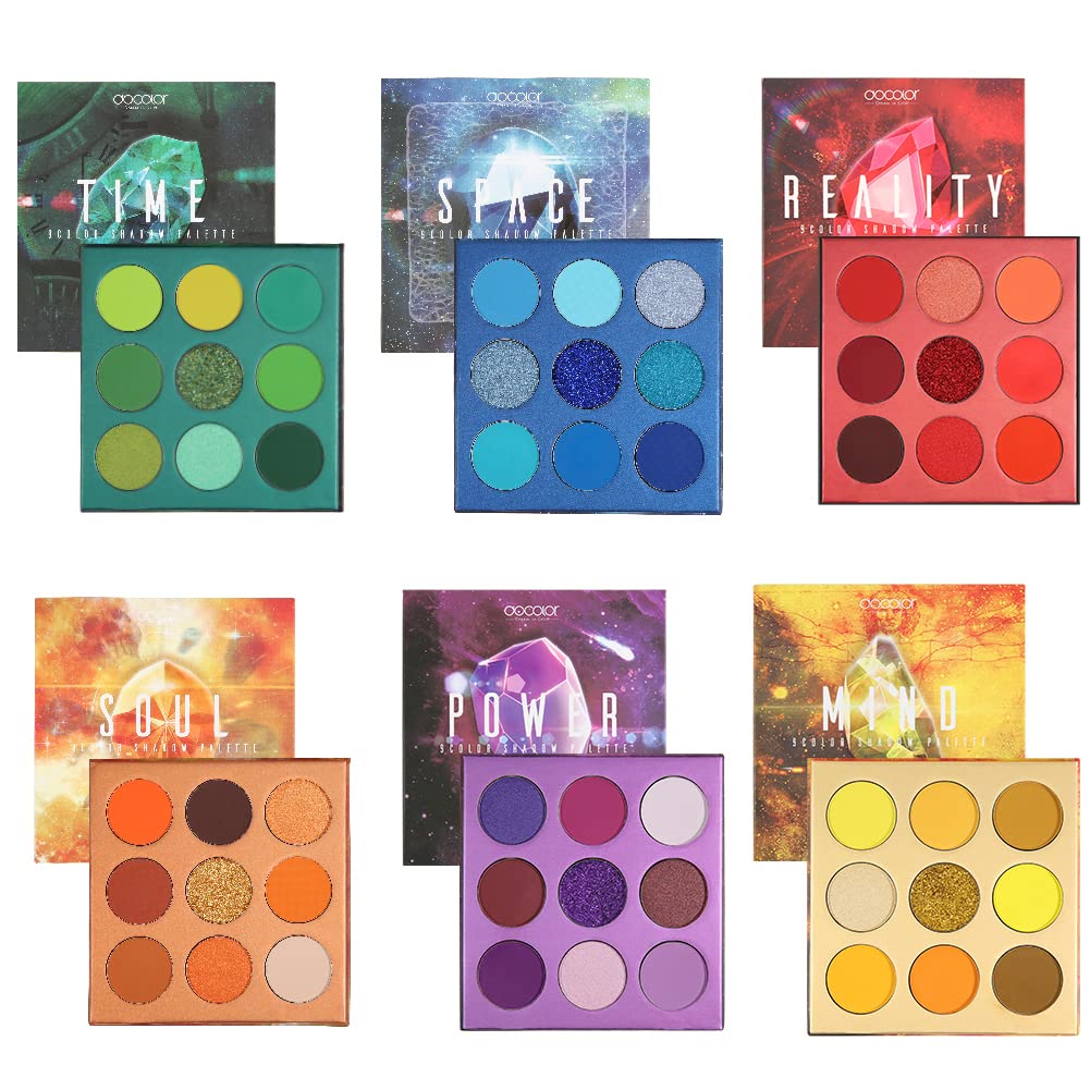 docolor front-open palette showing 54 gemstone shades for versatile looks