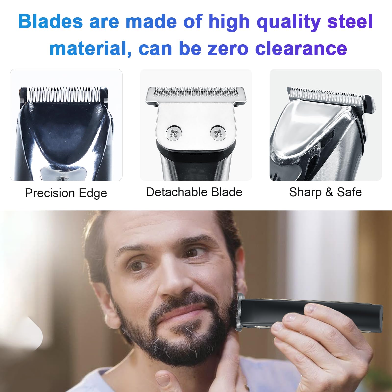 DODAER blades installed on a compatible WHAL trimmer demonstrating easy swap-in