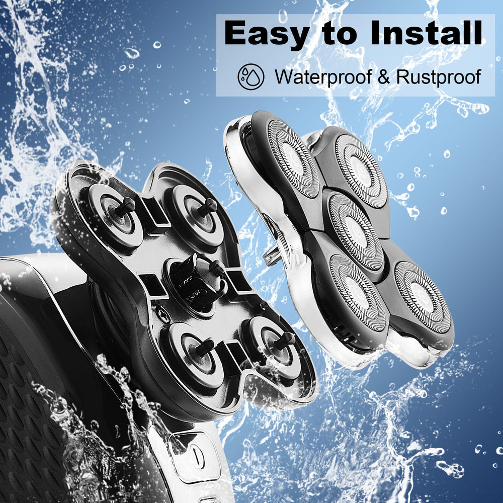 DODAER replacement heads installed on a shaver demonstrating easy swap benefit