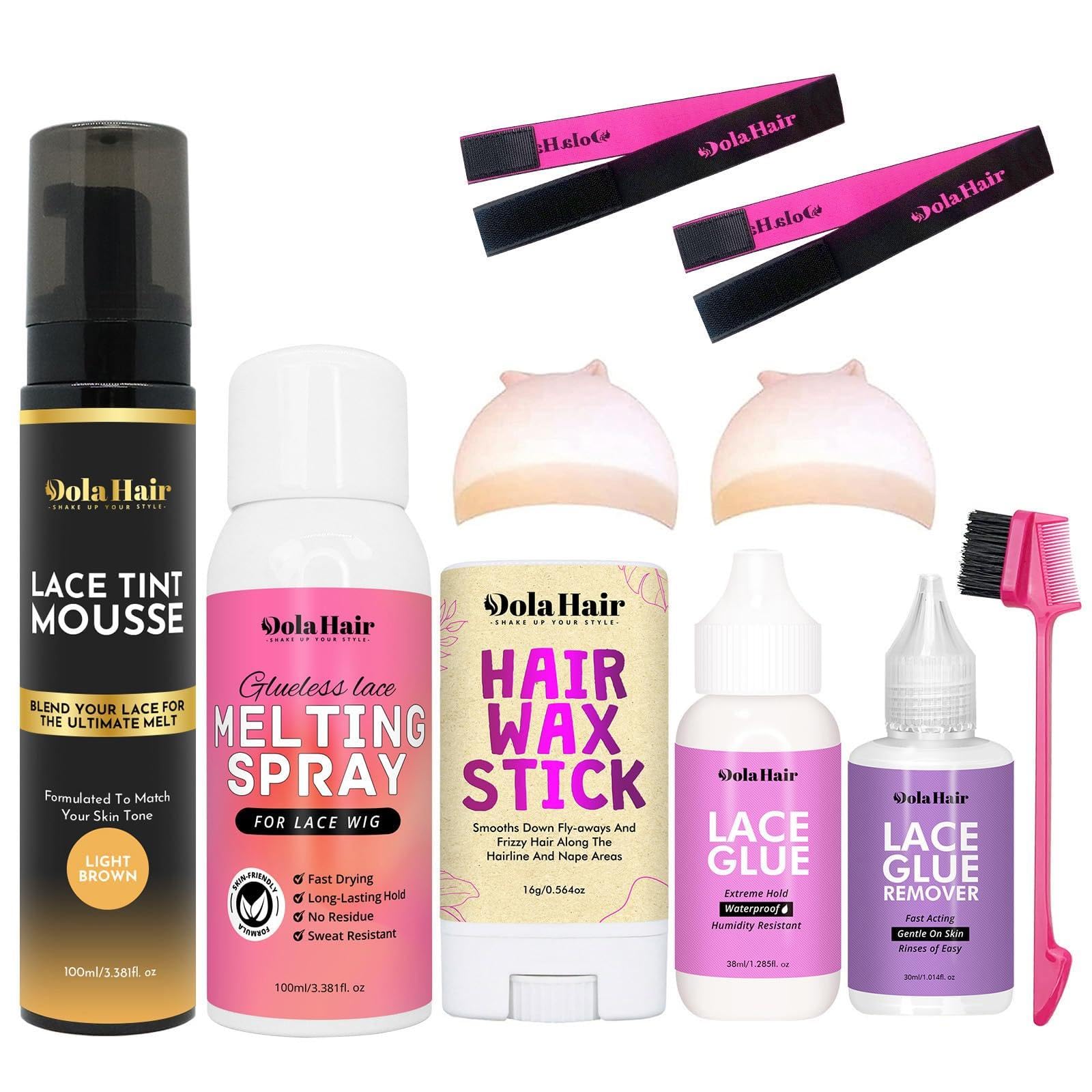 Dolahair kit overview showing full contents for seamless installs