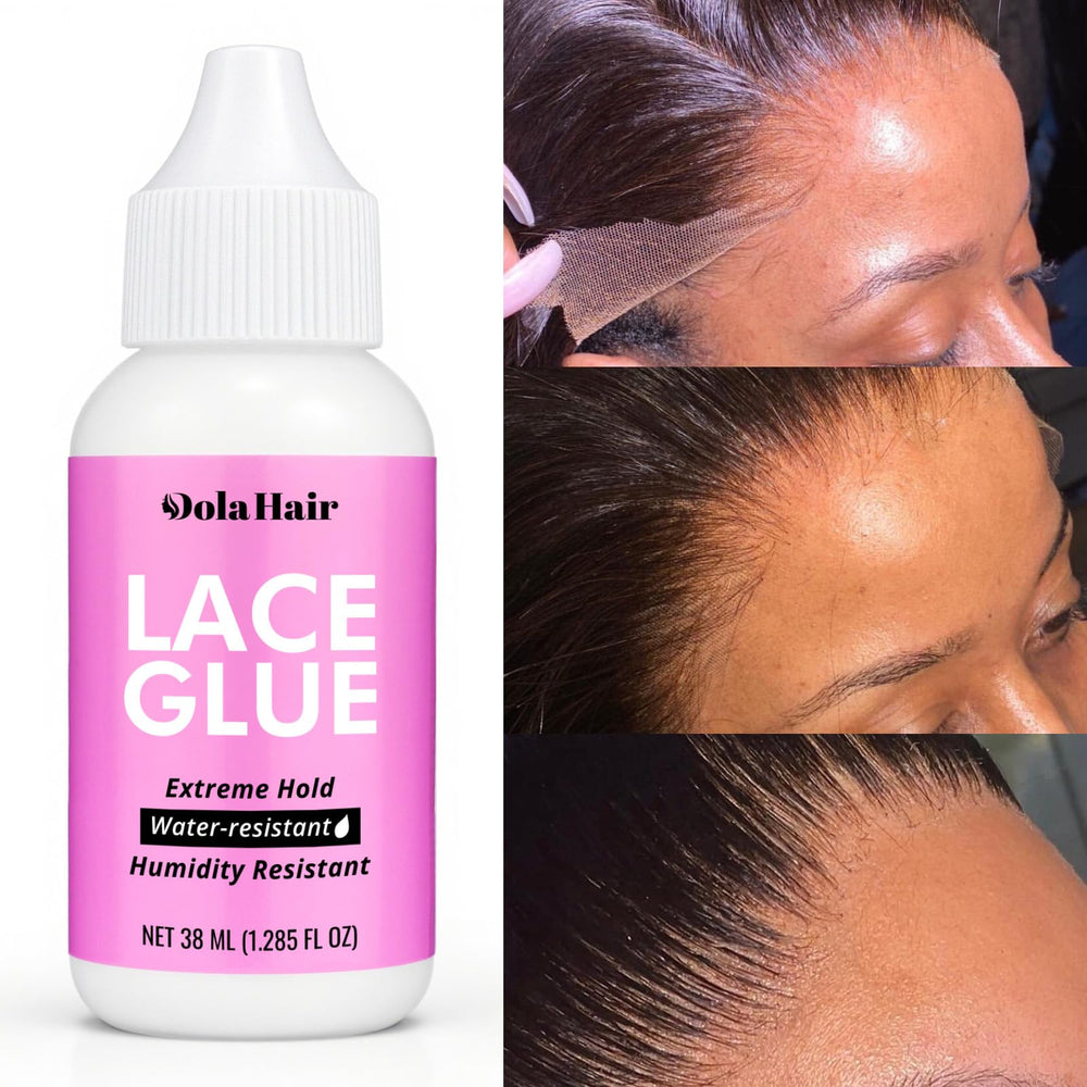 Dolahair medium brown lace tint mousse pump close-up for seamless lace blending