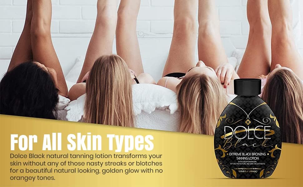Dolce Black label close-up highlighting tattoo protection benefits