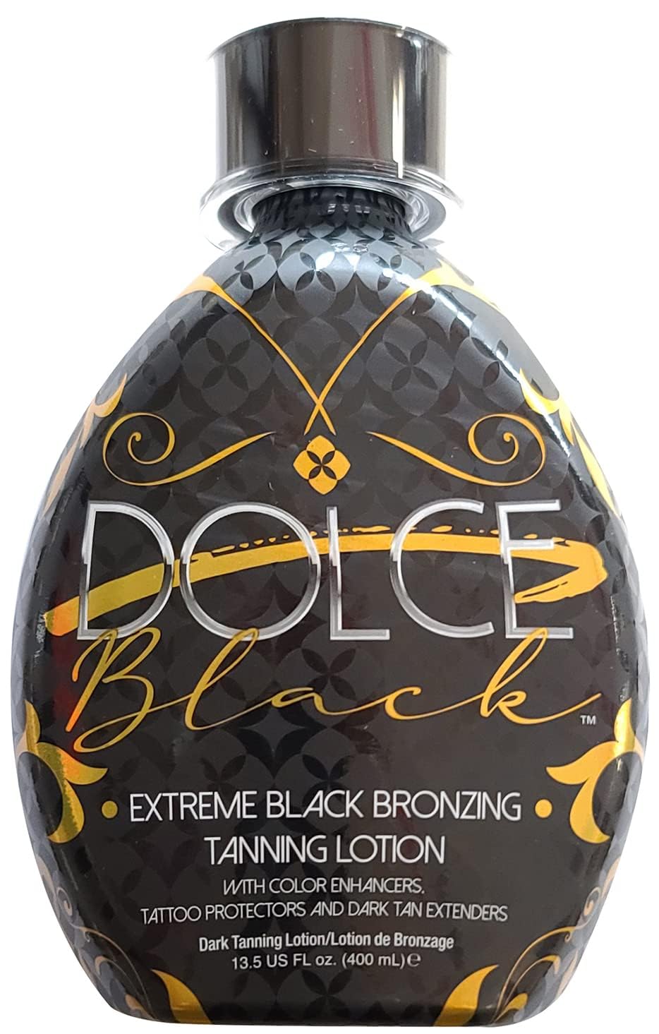 Dolce Black lotion texture close-up showing rich bronzer finish