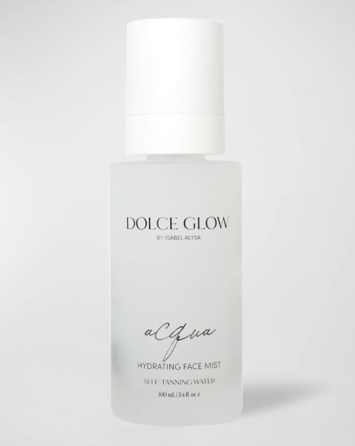 Dolce Glow bottle front packaging showing label and volume, enhances shelf appeal