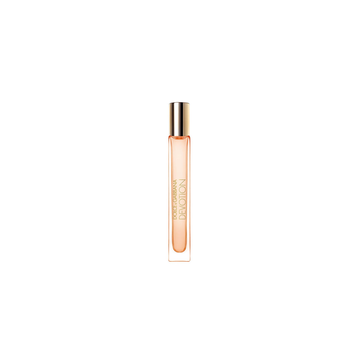 Dolce&Gabbana Devotion travel spray front view shows designer packaging and easy portability