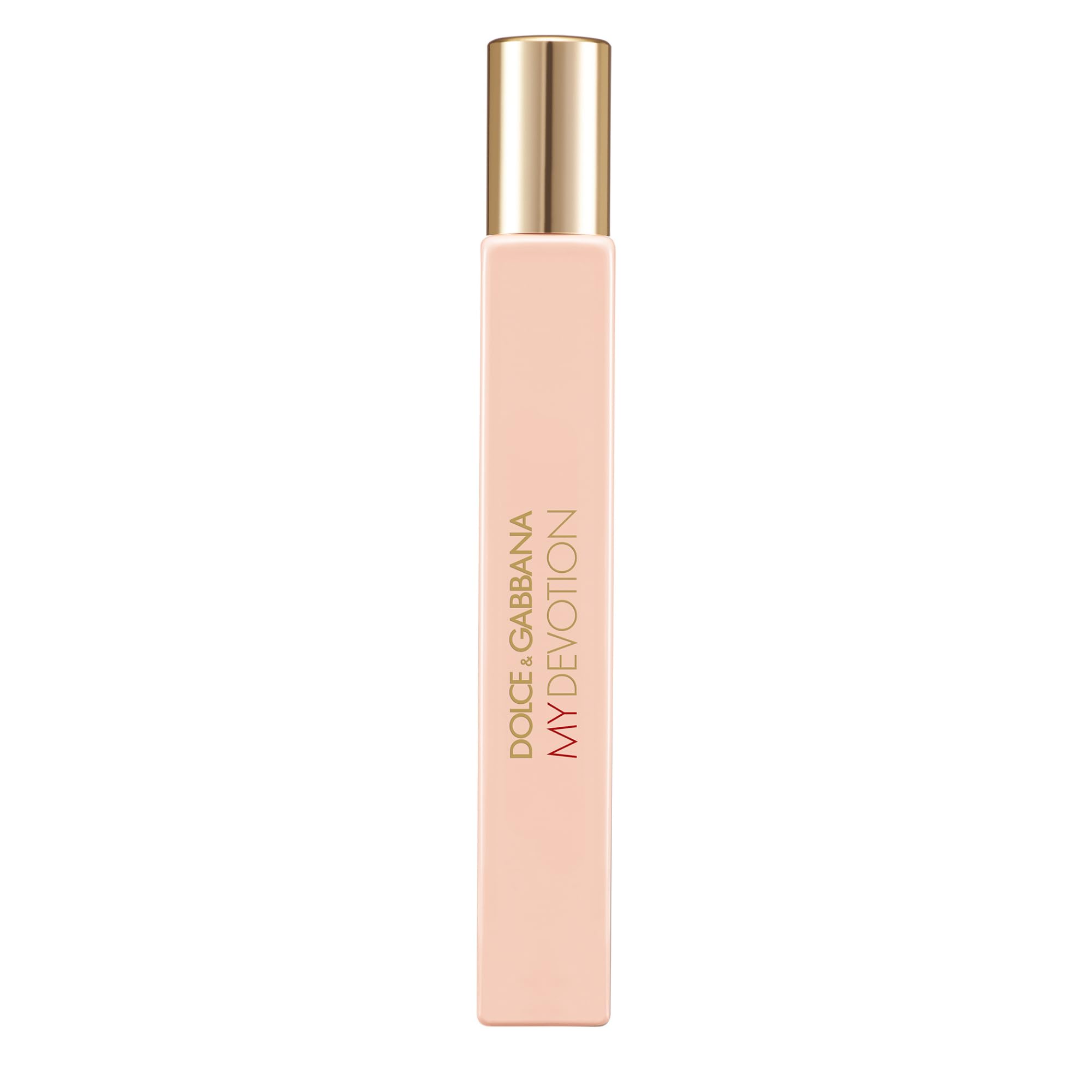 Dolce&Gabbana front packaging view shows elegant bottle and easy travel benefit