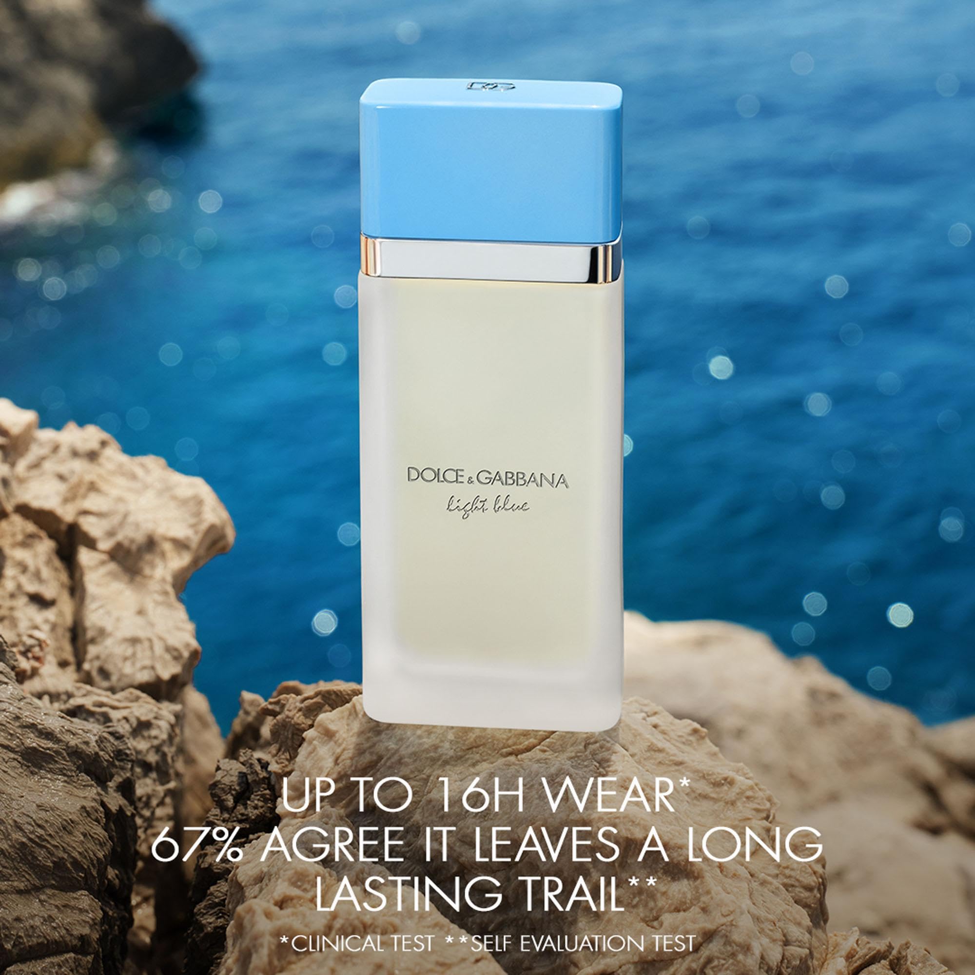 Dolce&Gabbana travel spray in use on wrist demonstrating on-the-go application