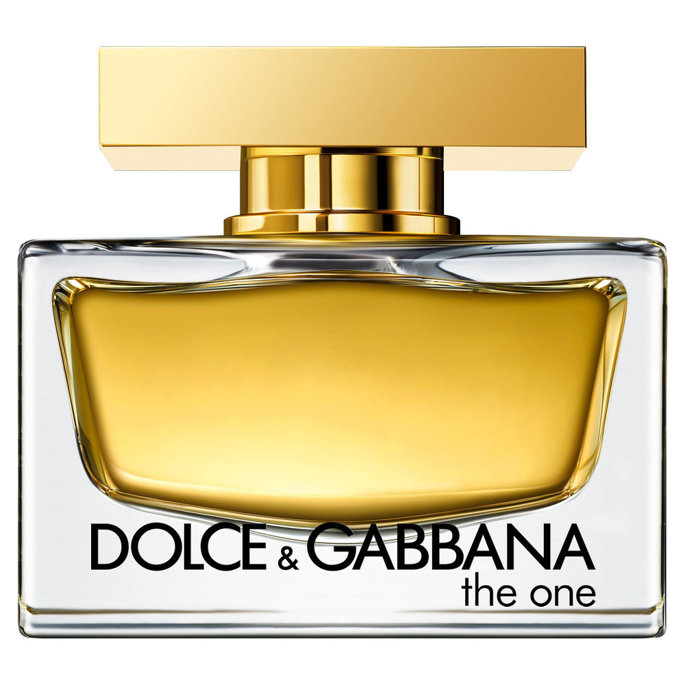 Dolce&Gabbana front bottle view showing golden elegance and luxurious presence