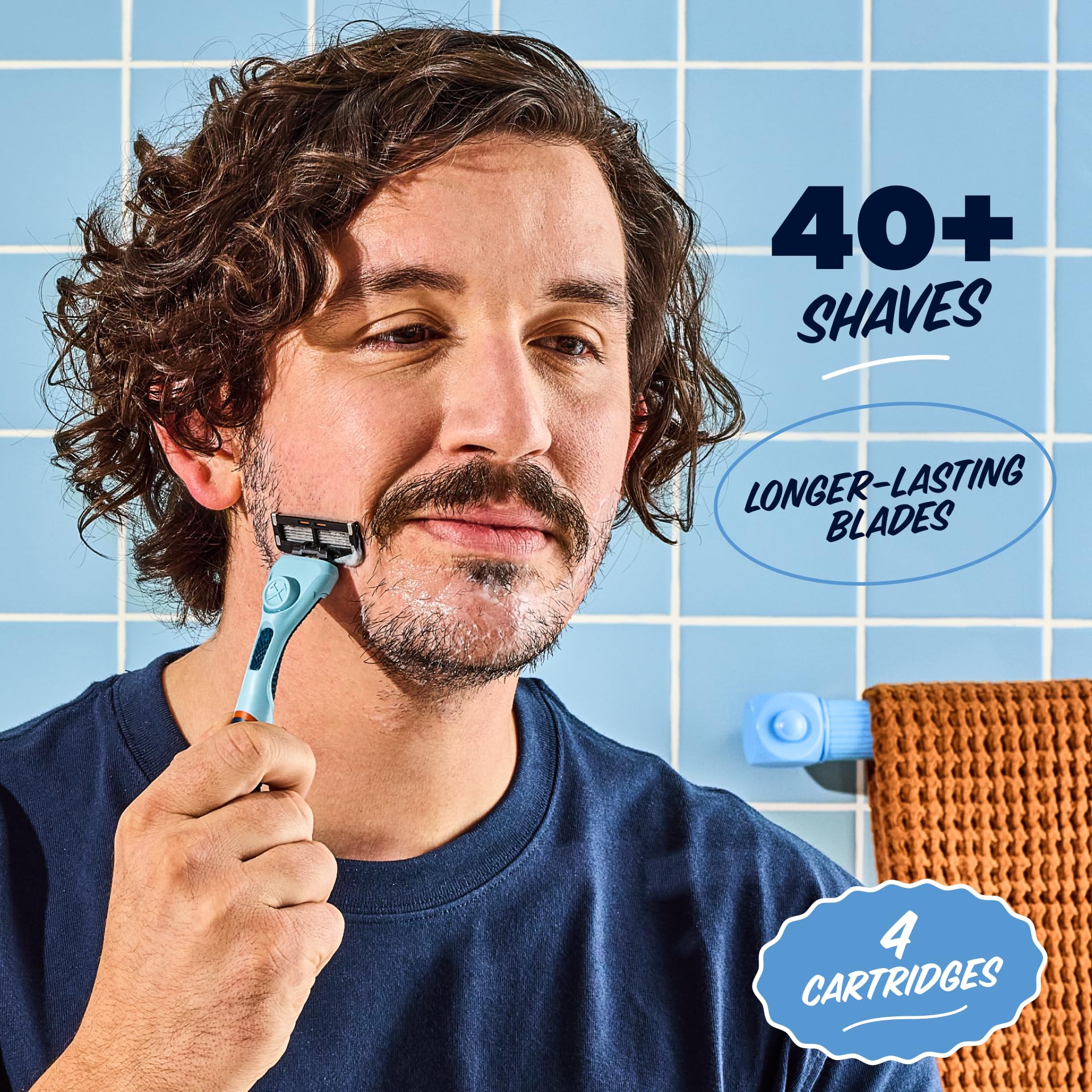 Dollar Shave Club built-in trimmer close-up for accurate edging and hard-to-reach areas