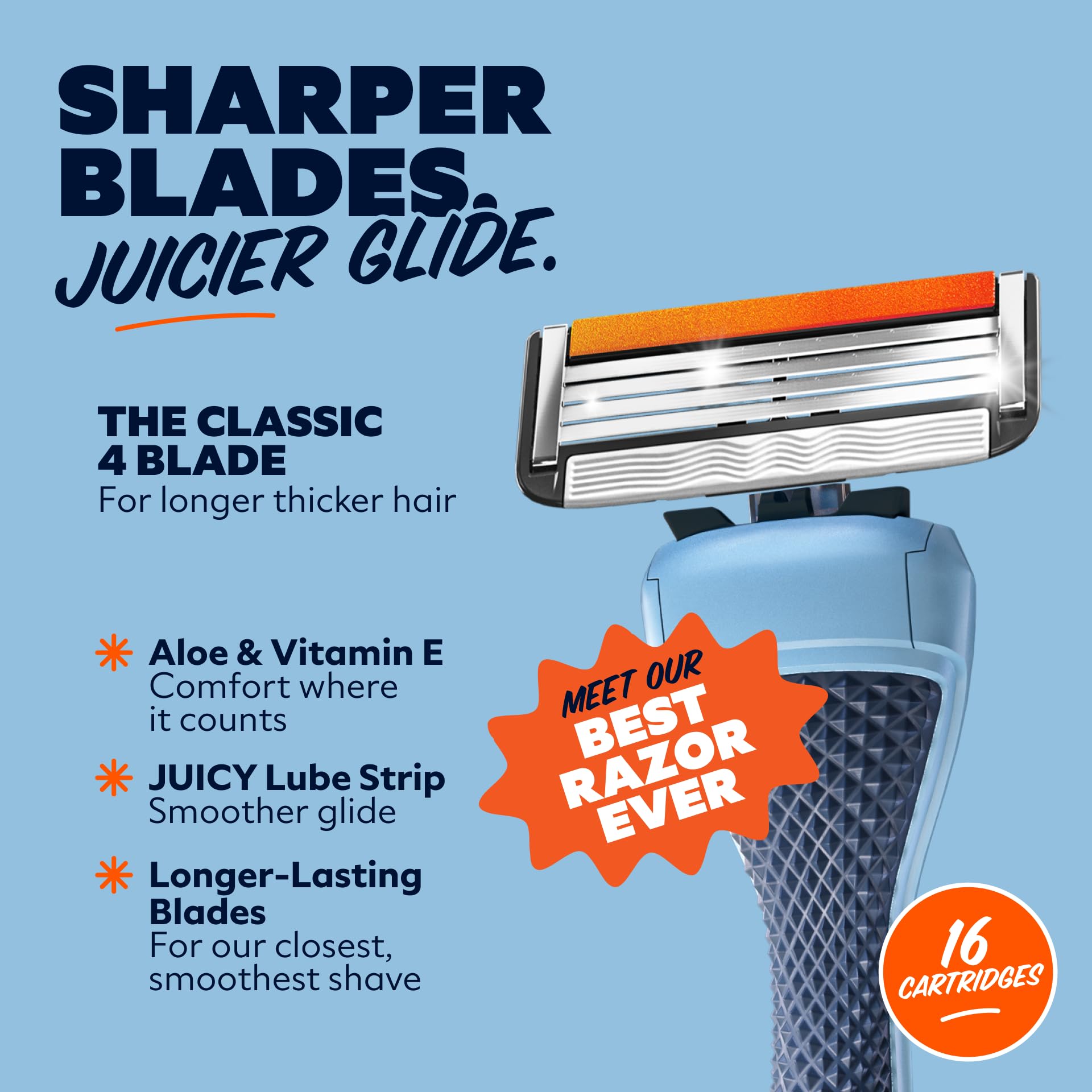 Dollar Shave Club slim cartridge profile for precise contouring