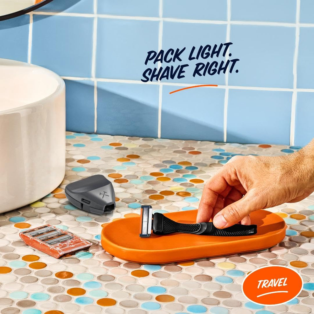 Dollar Shave Club handle diamond grip detail providing non-slip control and confident strokes