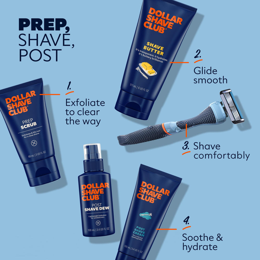 Dollar Shave Club tube next to a coin for compact travel-size reference