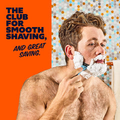 Dollar Shave Club razor with cover side view protects blades when packed