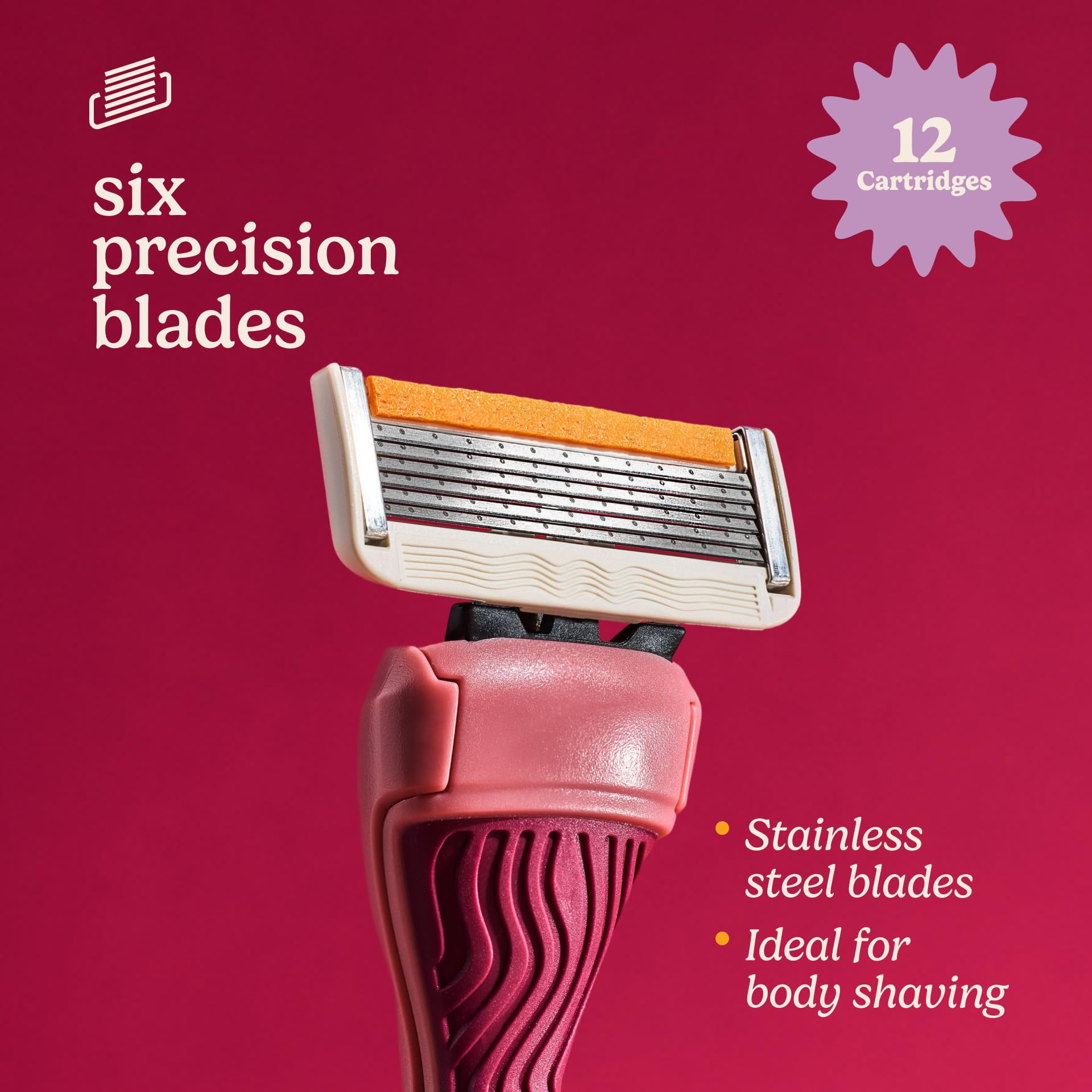 Dollar Shave Club refill pack held in hand showing scale and convenience