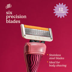 Dollar Shave Club refill pack held in hand showing scale and convenience