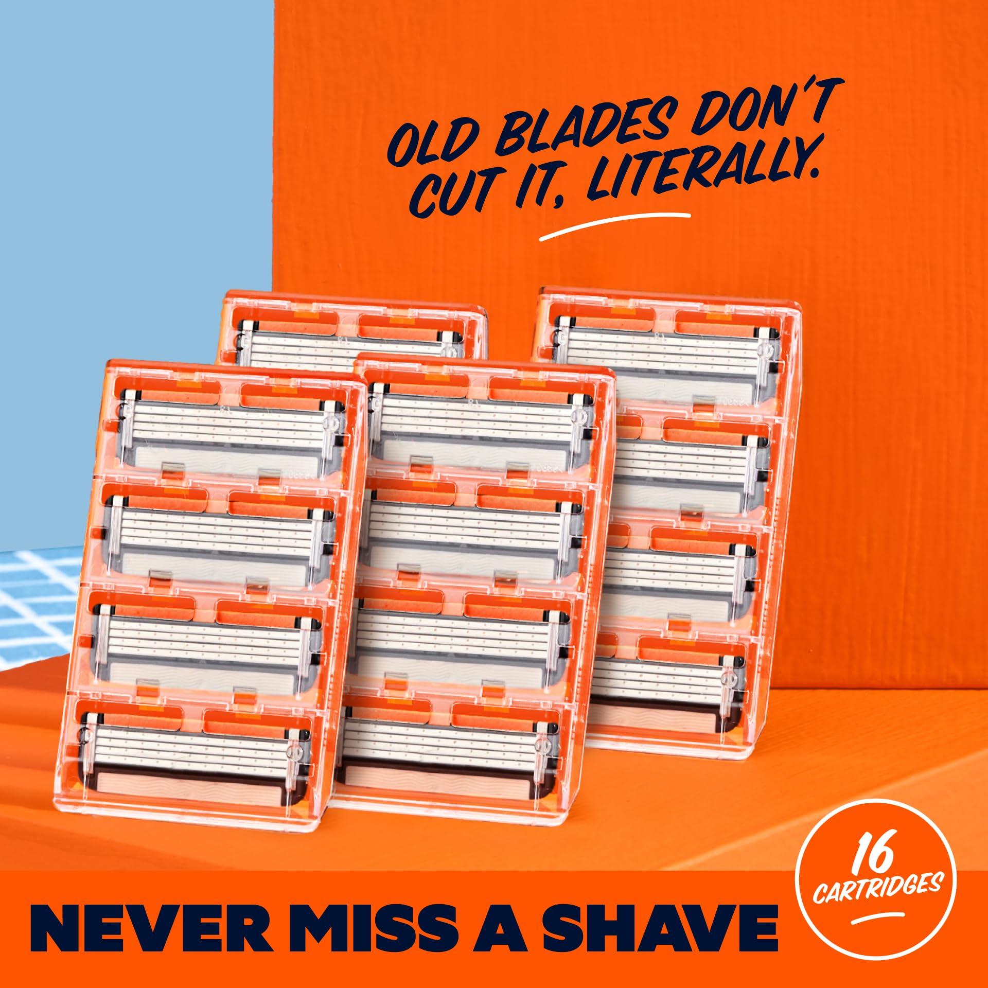 Dollar Shave Club rinse demonstration showing easy water flow benefit