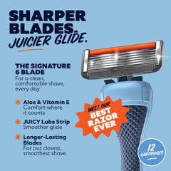 Dollar Shave Club built-in trimmer edge close view for precise detailing benefit