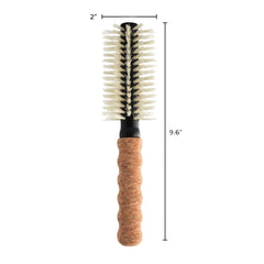 Dom Dom close-up of boar and nylon bristles showing tension and smoothing benefit