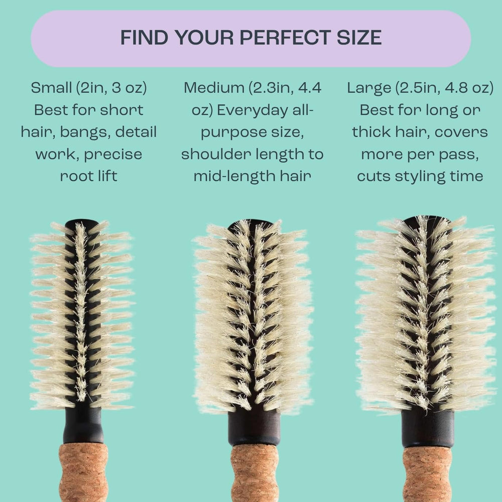 Dom Dom packaging and label indicating salon-quality brush ready at home