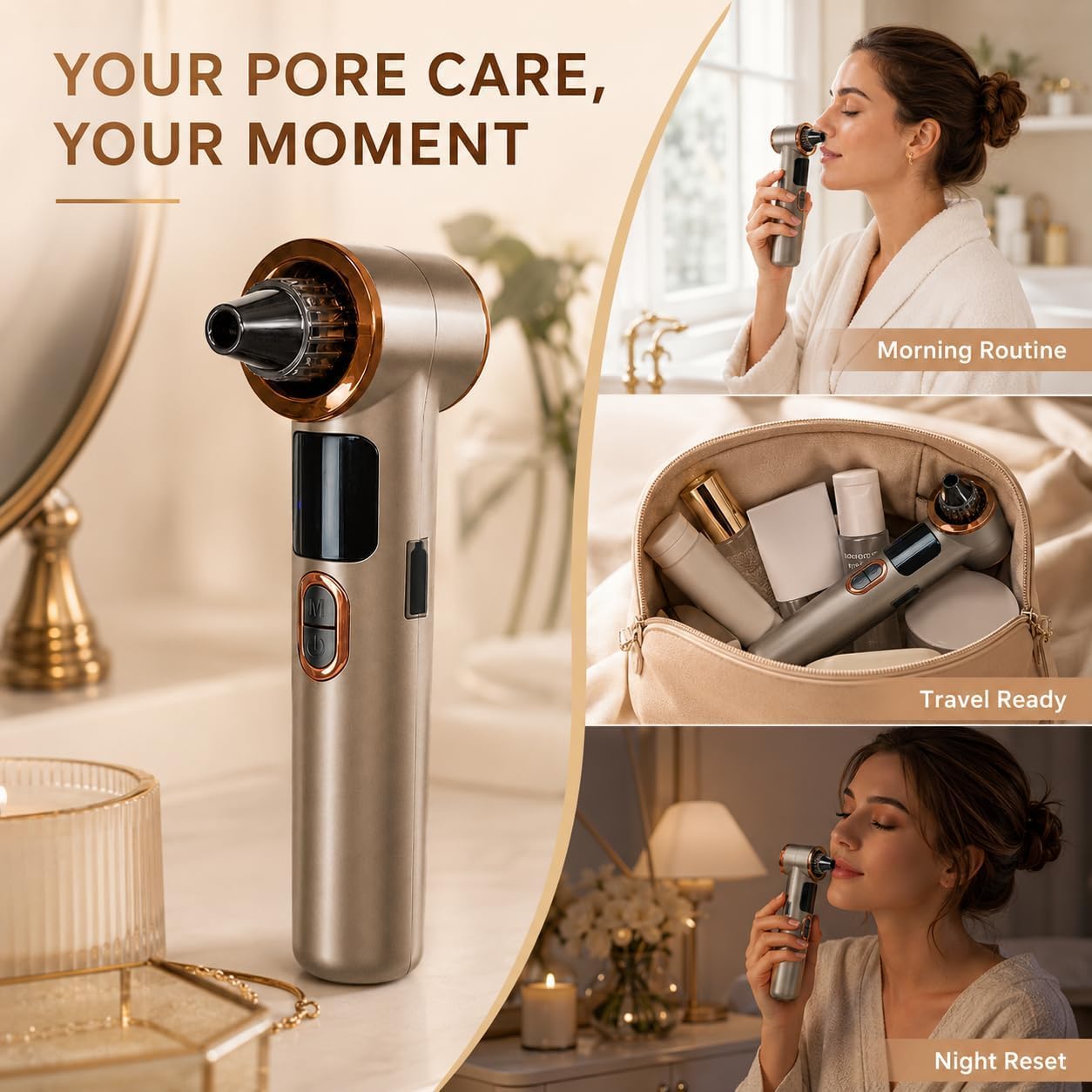 Domelisq packed travel-ready in a case for convenient skincare on the go