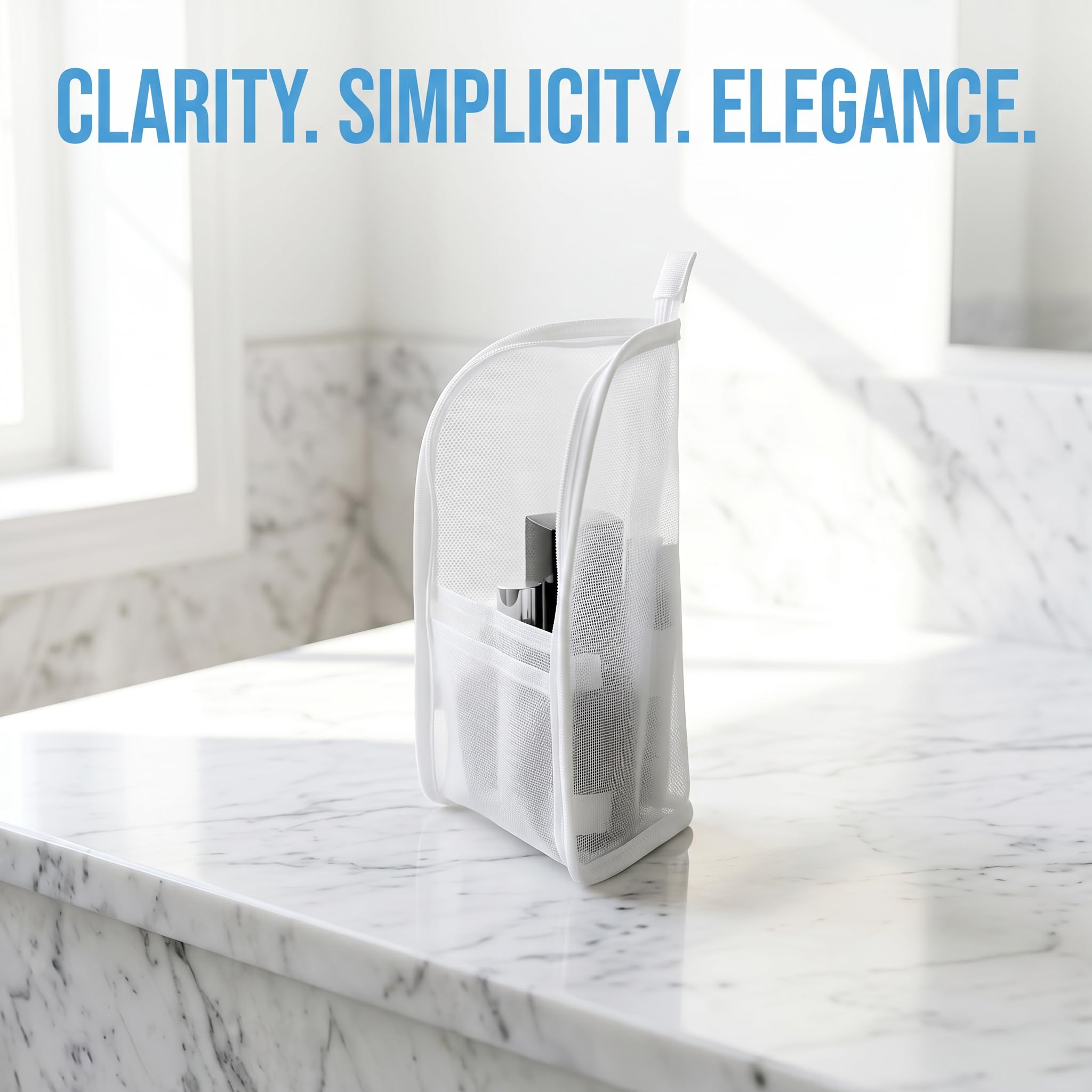 DomesticEdge next to standard toiletry bottle illustrating slim size and packing efficiency benefit