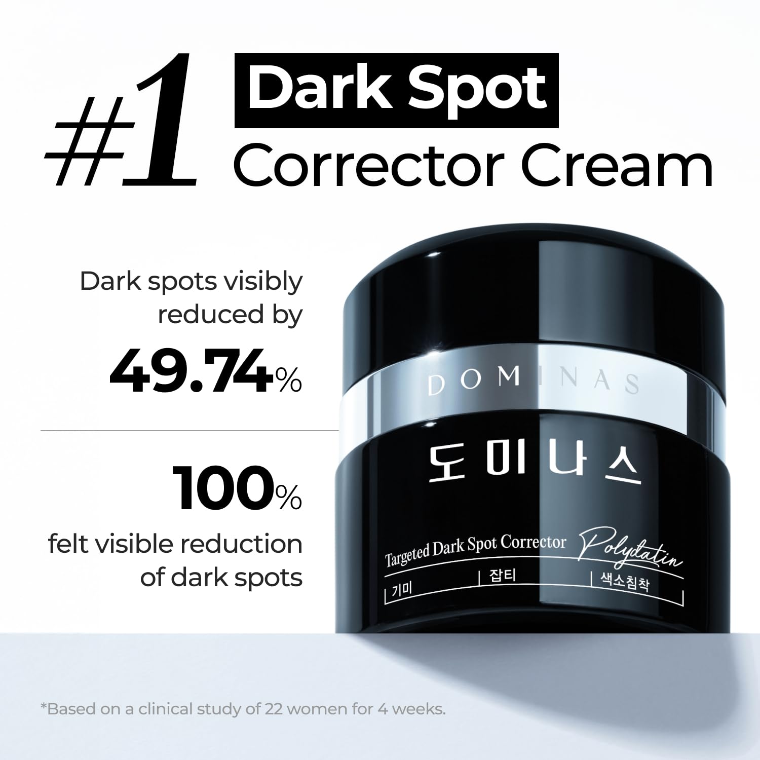 DOMINAS pump dispensing cream highlighting easy, measured application