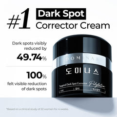 DOMINAS pump dispensing cream highlighting easy, measured application