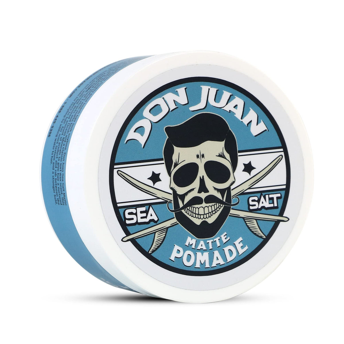 Don Juan front packaging showing matte pomade benefits