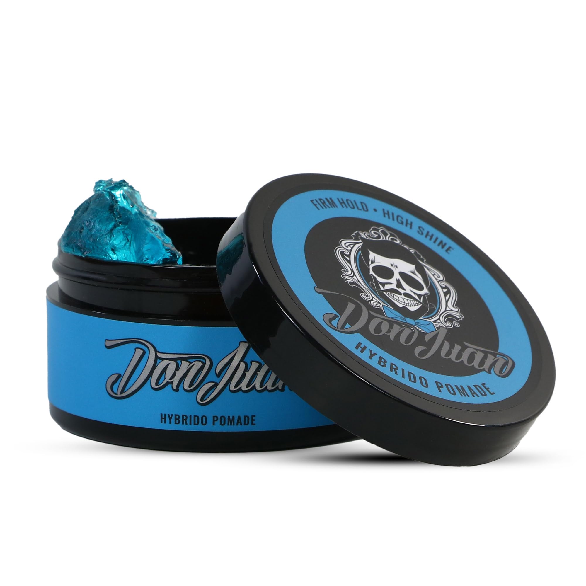 Don Juan jar beside a coin showing 4 oz size and travel-friendly benefit