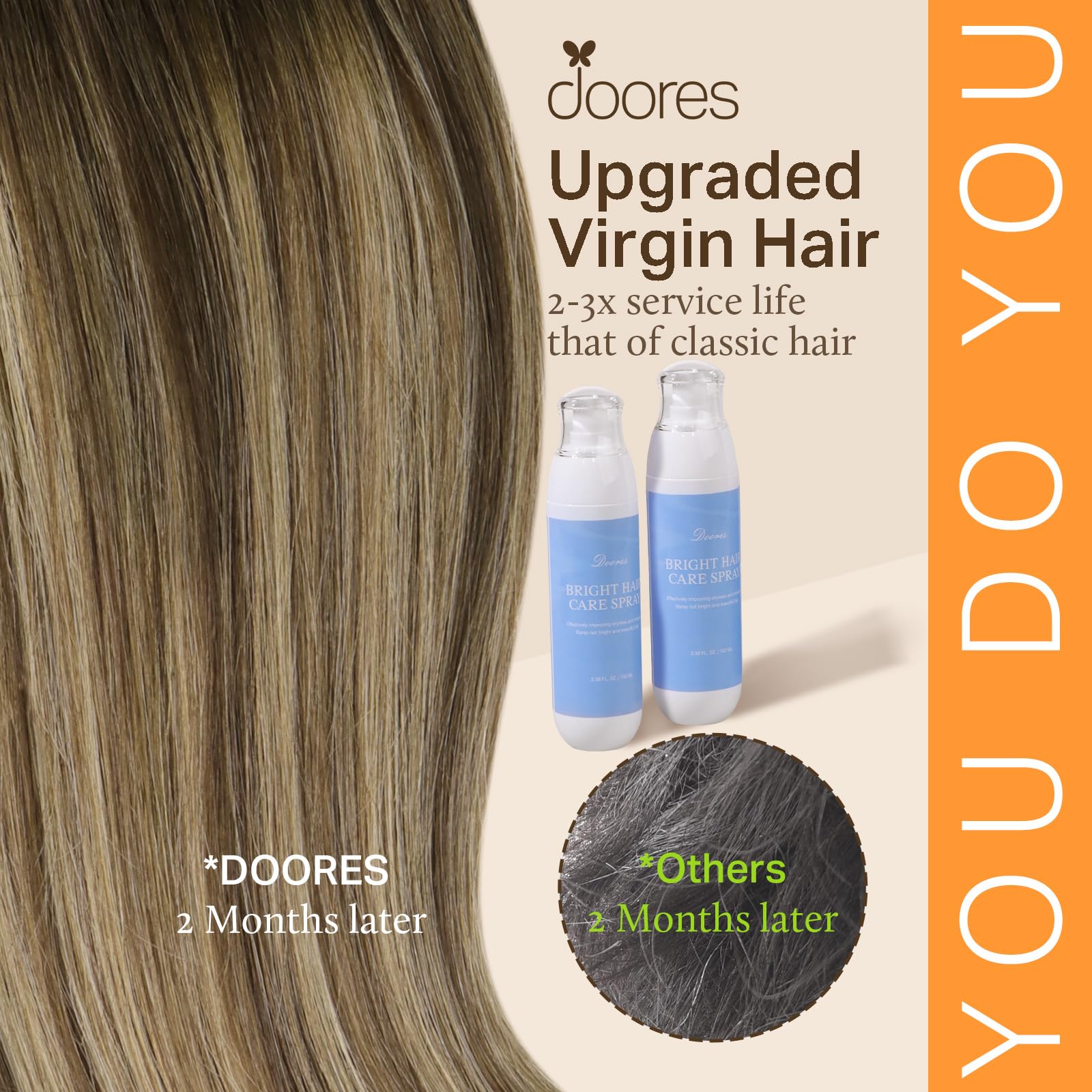 DOORES installed in salon demonstrating natural blend and discreet attachment benefit