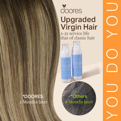 DOORES installed in salon demonstrating natural blend and discreet attachment benefit
