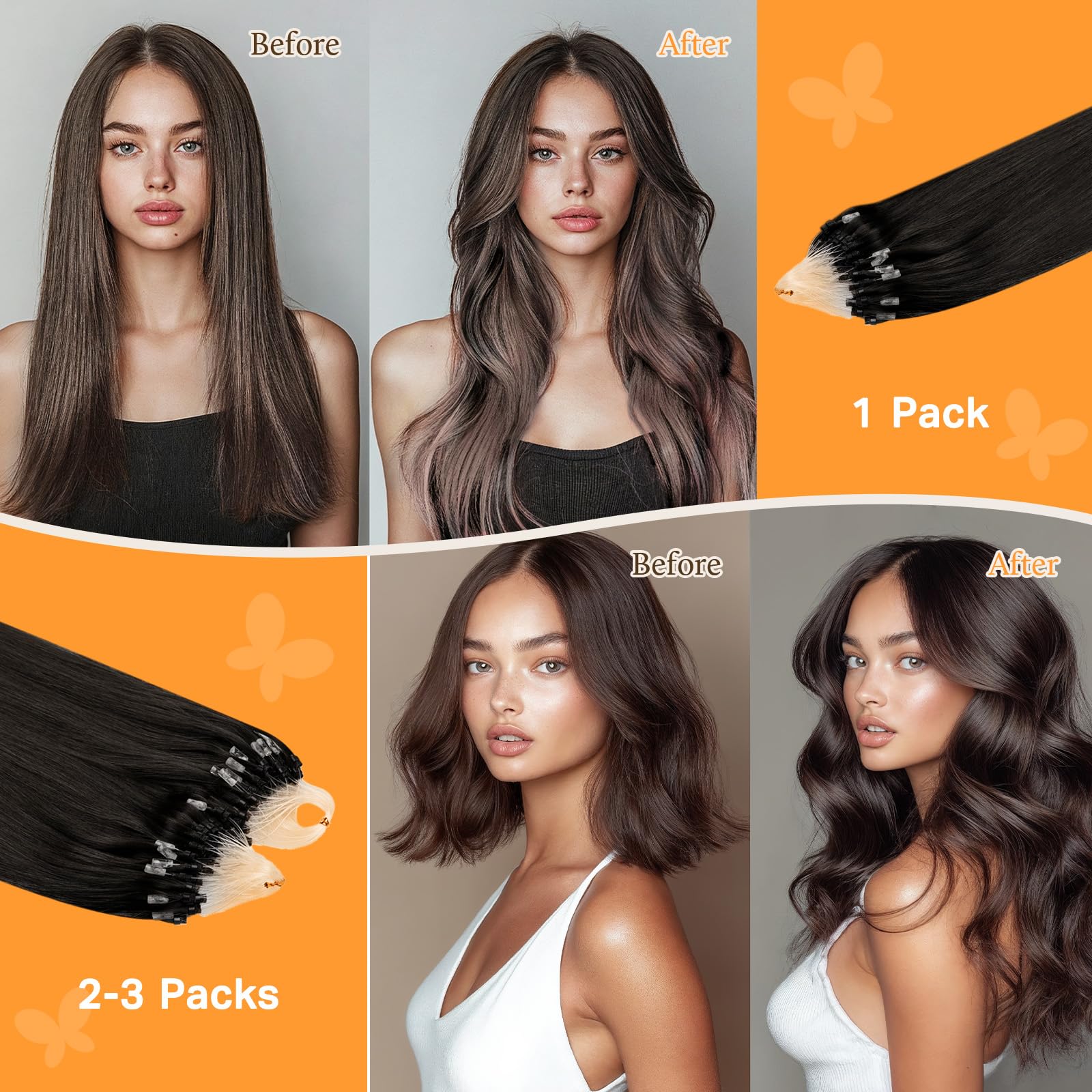 DOORES hair texture showing smooth shine that enhances natural movement