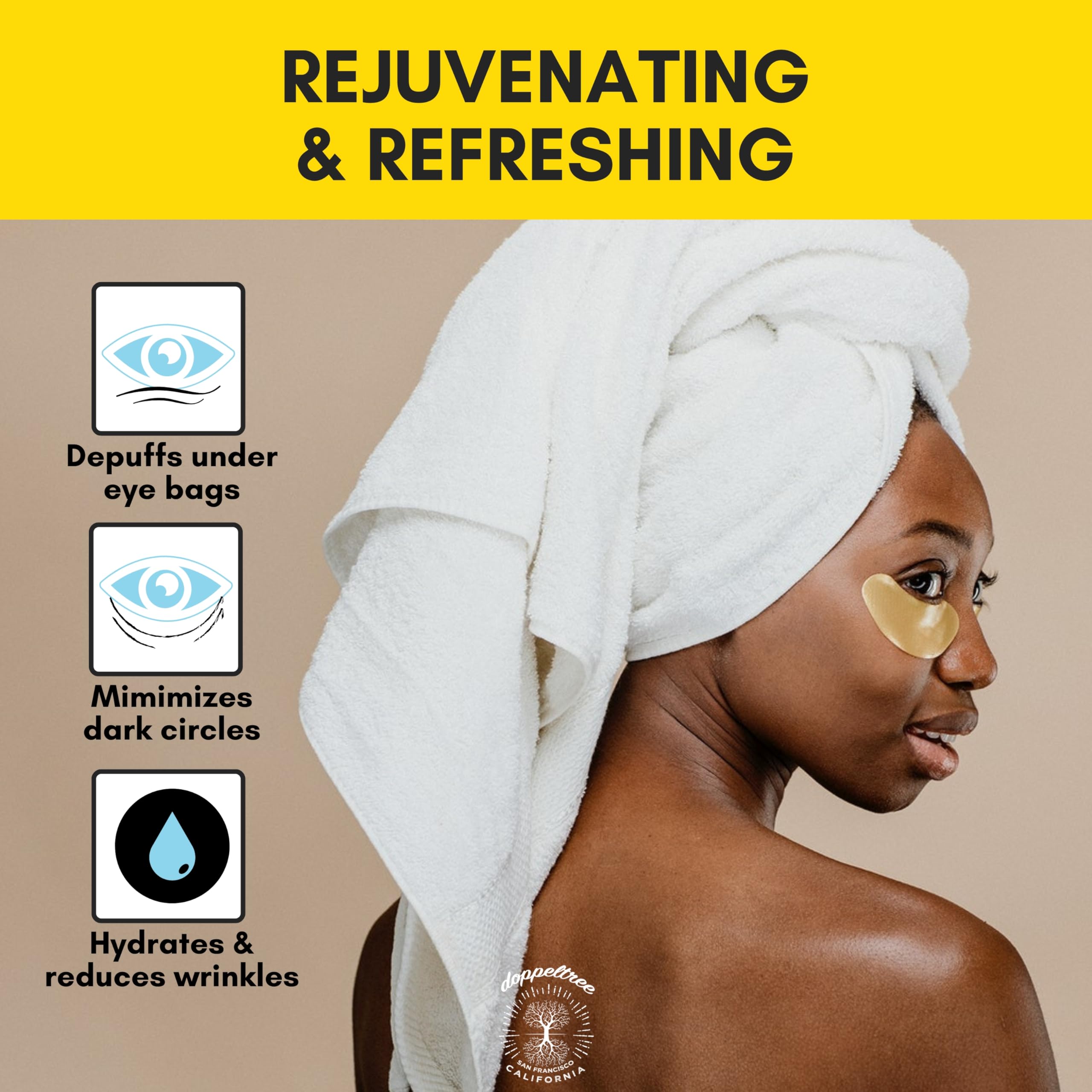 Doppeltree hydrogel close-up texture highlighting cooling hydration benefit
