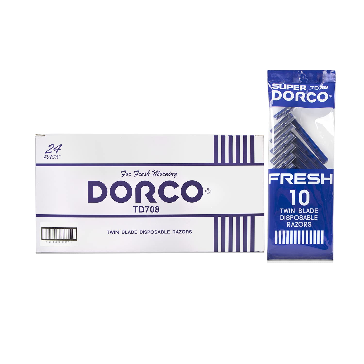 DORCO twin blades close-up highlighting sharp edge for clean shave