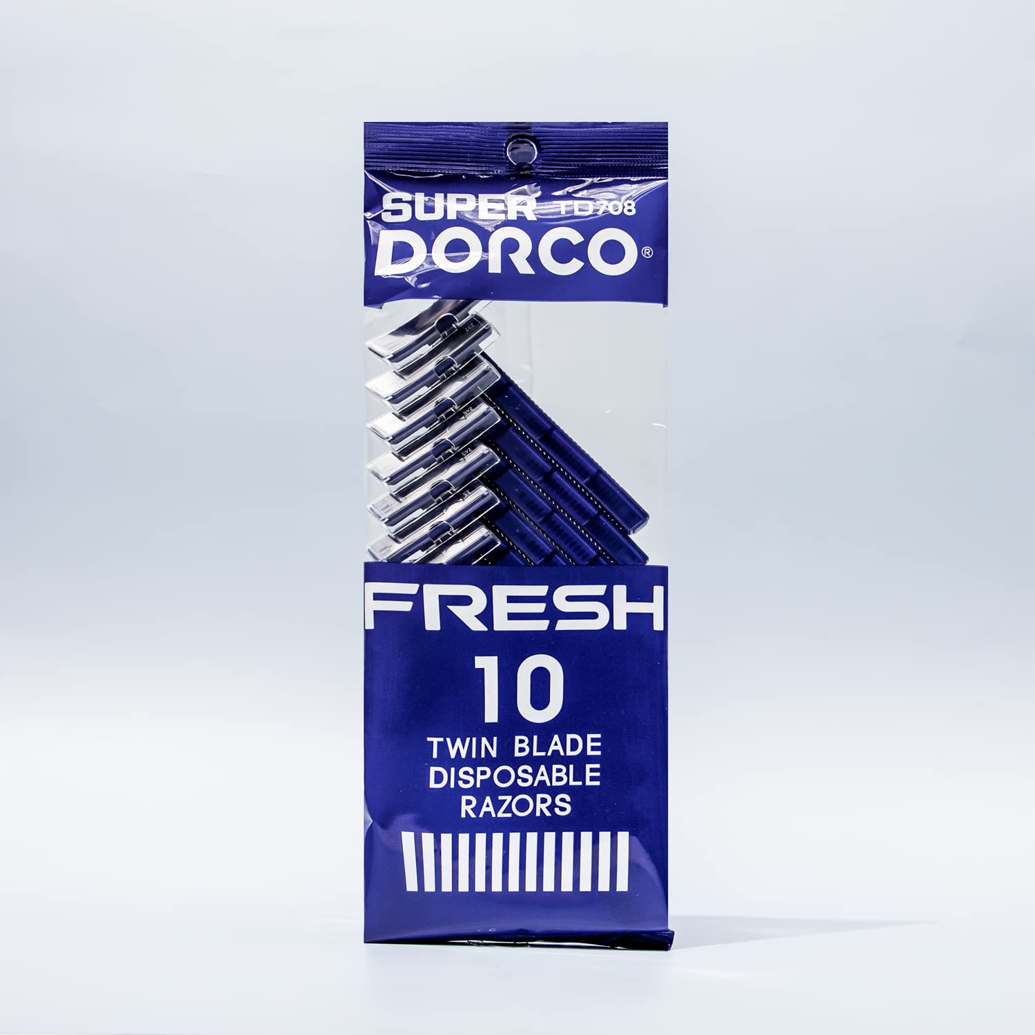 DORCO close-up twin blade detail for a precise quick shave