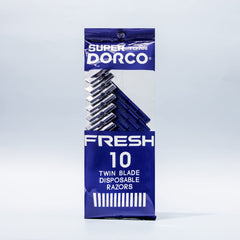 DORCO close-up twin blade detail for a precise quick shave